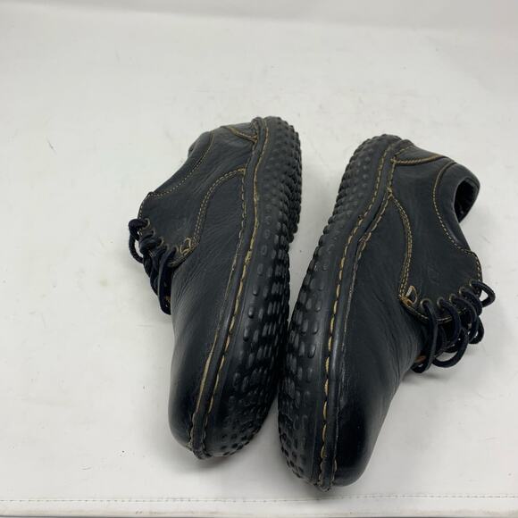 Born W3540 Stitched 5-Eye Plain Toe Driving Walking Oxfords Black Leather size 9 - Picture 6 of 9